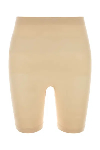 Skims Sand Stretch Nylon Sculpt Mini Shorts In Neutral