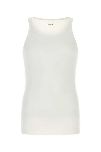 Skims White Stretch Cotton Tank Tops Set For Men