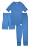Sleep On It Babies' 3-piece Organic Cotton Knit Set In Blue