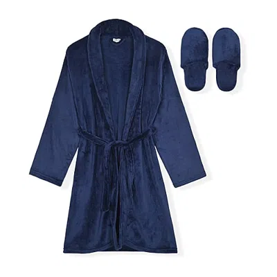 Sleep On It Little & Big Kid Boys Knee Length Long Sleeve Robe In Blue