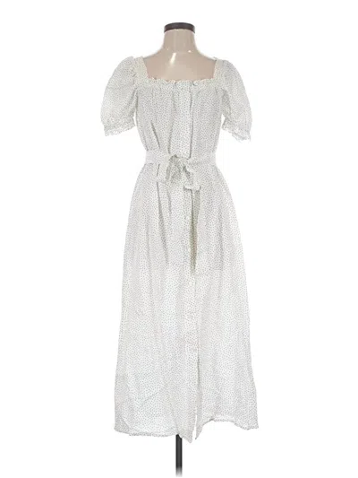 Pre-owned Sleeper Casual Dress In White