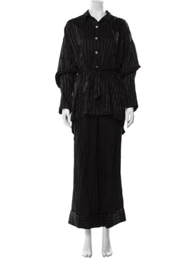 Pre-owned Sleeper Striped Pajamas In Black
