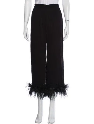 Pre-owned Sleeper Wide Leg Pants In Black