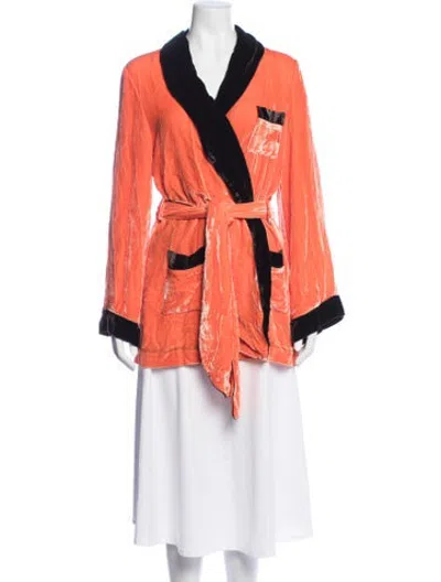 Pre-owned Sleeping With Jacques Robe In Black/orange