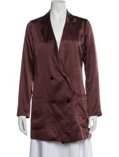 Pre-owned Sleeping With Jacques Silk Pajamas In Brown