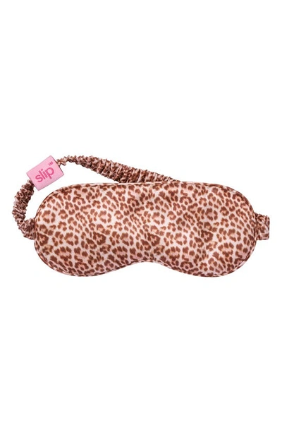 Slip Leopard Print Pure Silk Sleep Mask In Sadie