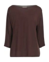 Slowear Zanone Woman Sweater Cocoa Size S Viscose, Cotton In Brown