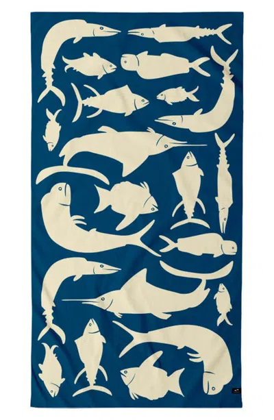 Slowtide Big Game Beach Towel In Dove Blue