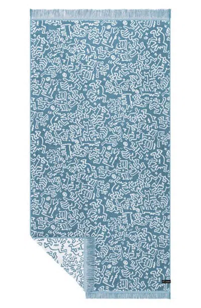 Slowtide Breakers Bath Towel In Blue