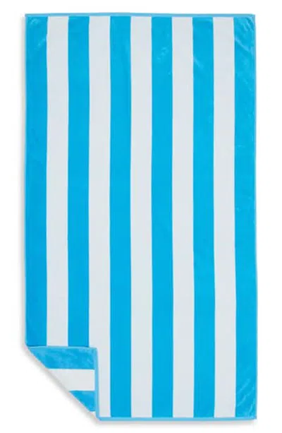 Slowtide Striped Cotton Beach Towel In Blue