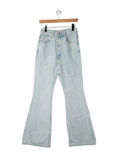 Pre-owned Slvrlake High-rise Flared Jeans In Green