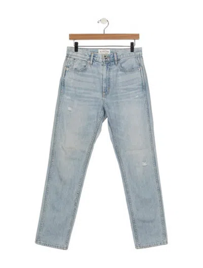 Pre-owned Slvrlake High-rise Straight Leg Jeans In Blue