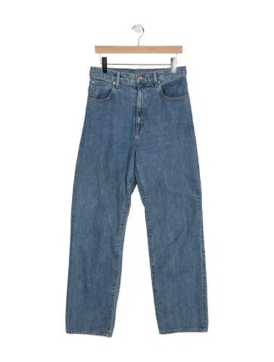 Pre-owned Slvrlake High-rise Straight Leg Jeans In Blue