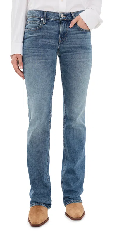 Slvrlake Olivia Low Rise Boot Jeans Fortune Fades In Blue