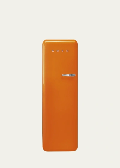 Smeg Fab28 Retro-style Refrigerator With Internal Freezer, Left Hinge In Orange