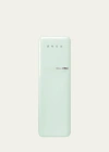 Smeg Fab28 Retro-style Refrigerator With Internal Freezer, Left Hinge In Pastel Green