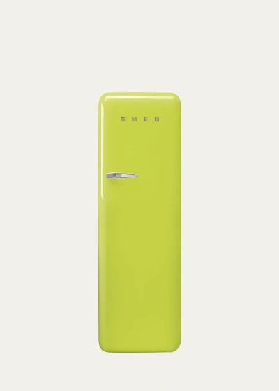 Smeg Fab28 Retro-style Refrigerator With Internal Freezer, Right Hinge In Green