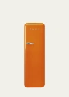 Smeg Fab28 Retro-style Refrigerator With Internal Freezer, Right Hinge In Orange