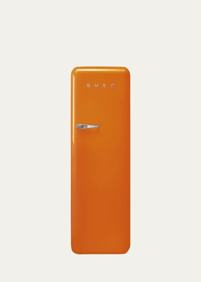 Smeg Fab28 Retro-style Refrigerator With Internal Freezer, Right Hinge In Orange