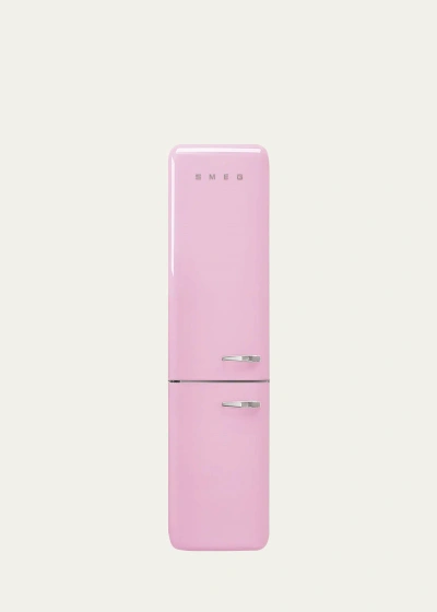 Smeg Fab32 Retro-style Refrigerator With Bottom Freezer, Left Hinge In Pink