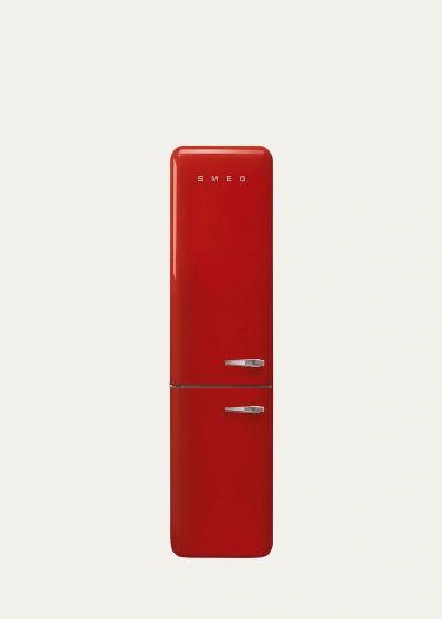 Smeg Fab32 Retro-style Refrigerator With Bottom Freezer, Left Hinge In Red