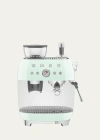 Smeg Semi-automatic Espresso Machine In Pastel Green