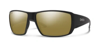 Pre-owned Smith Optics Guides Choice Polarized Sunglasses - Matte Black Bronze Mirror Lens In Brown