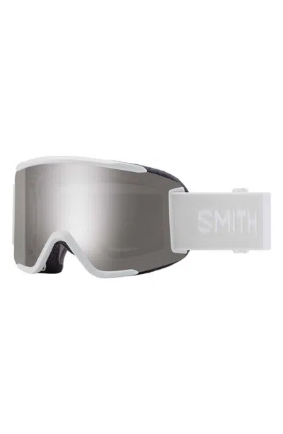 Smith Squad 180mm Chromapop™ Snow Goggles In White Vapor/platinum Mirror