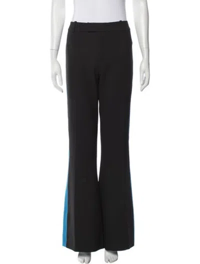 Pre-owned Smythe Colorblock Pattern Flared Pants In Black