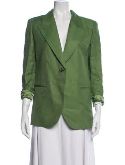 Pre-owned Smythe Linen Blazer In Green