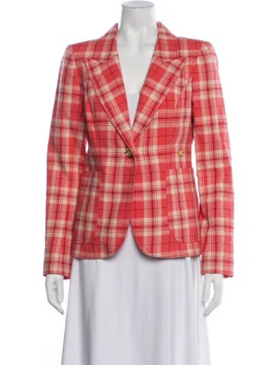 Pre-owned Smythe Plaid Print Blazer In Multicolor