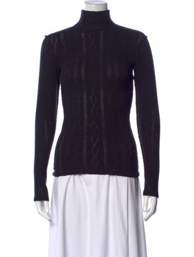 Pre-owned Smythe Virgin Wool Patterned Top In Blue