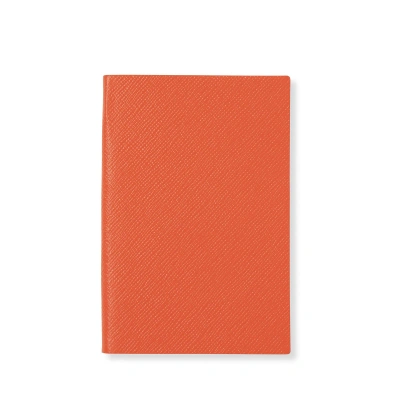 Smythson Chelsea Notebook In Panama In Orange