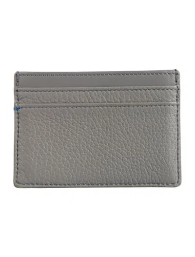 Pre-owned Smythson Leather Card Holder In Grey