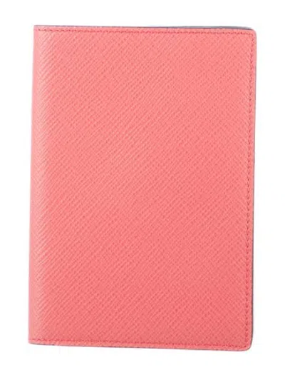 Pre-owned Smythson Leather Passport Holder W/tags In Pink