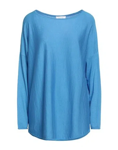 Snobby Sheep Woman Sweater Azure Size 6 Silk, Cashmere In Blue