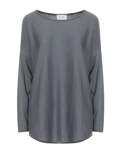 Snobby Sheep Woman Sweater Lead Size 12 Silk, Cashmere In Grey