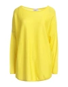 Snobby Sheep Woman Sweater Yellow Size 4 Silk, Cashmere