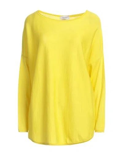 Snobby Sheep Woman Sweater Yellow Size 4 Silk, Cashmere