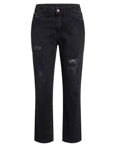 Soallure Woman Jeans Black Size 2 Cotton