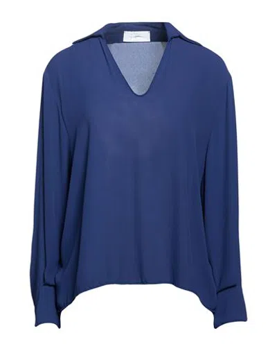 Soallure Woman Top Midnight Blue Size Xs Polyester