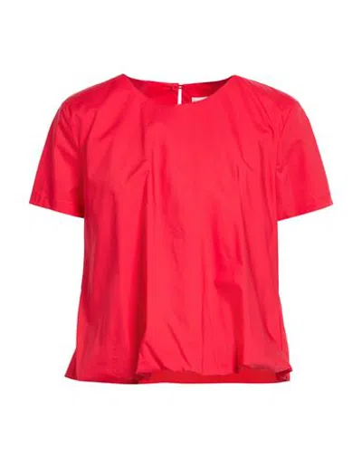 Soallure Woman Top Red Size 6 Cotton
