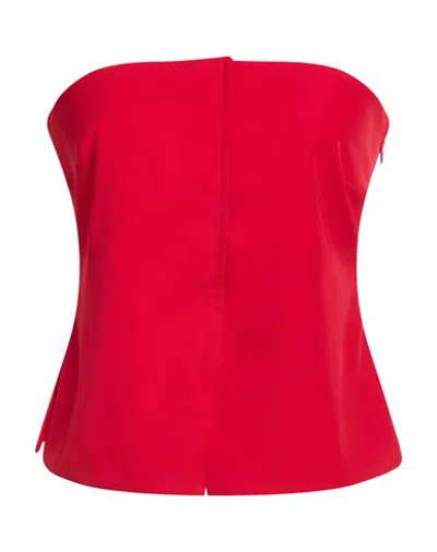 Soallure Woman Top Red Size 8 Polyester, Elastane In Pink