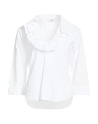 Soallure Woman Top White Size 4 Cotton