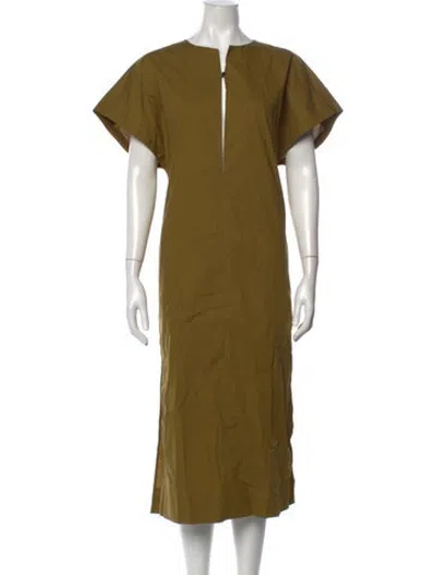 Pre-owned Soeur Asymmetrical Midi Length Dress In Green
