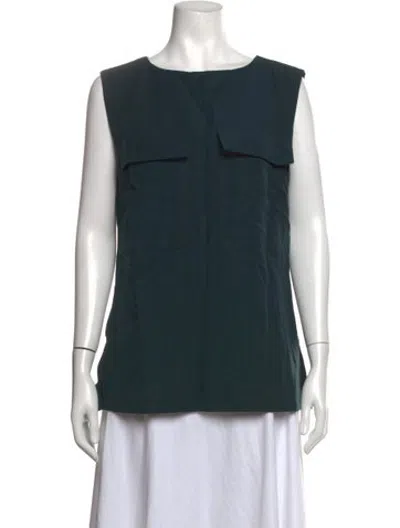 Pre-owned Soeur Crew Neck Sleeveless Top In Green