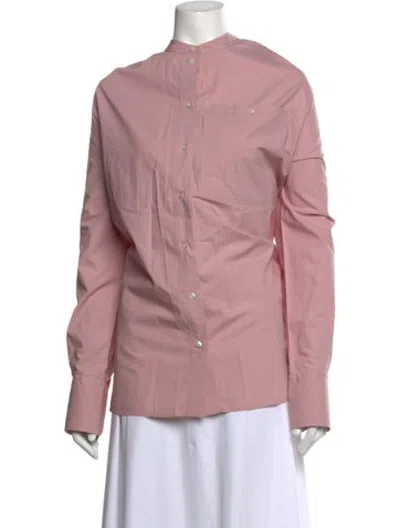 Pre-owned Soeur Long Sleeve Button-up Top In Pink
