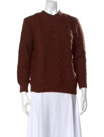 Pre-owned Soeur Merino Wool Crew Neck Sweater In Brown