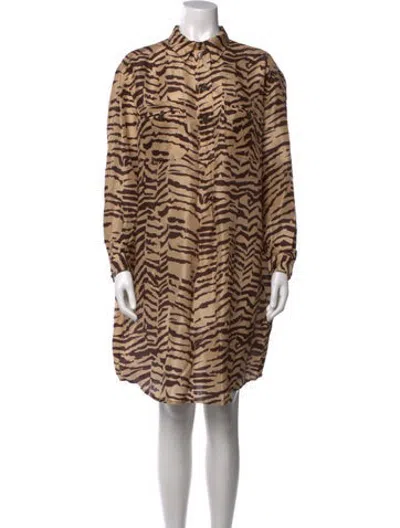 Pre-owned Soeur Silk Mini Dress In Neutrals