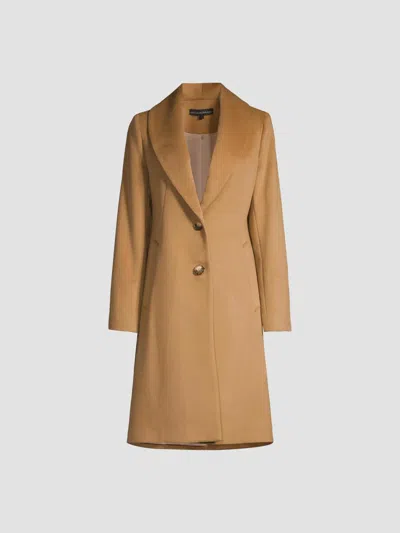 Sofia Cashmere Women's Wool-blend Coat In Camel